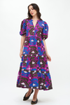 Puff Sleeve Maxi- Uzbek Magenta