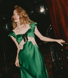 VEDA DRESS -- EMERALD IVY