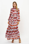 Smocked Neck Maxi- Venice Cognac