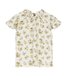 YVIE TOP -- GOLD FROLICKING FLORAL